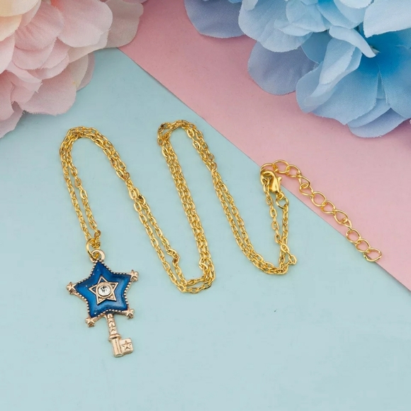 💫💙Starry night star key necklace - Picture 3 of 7